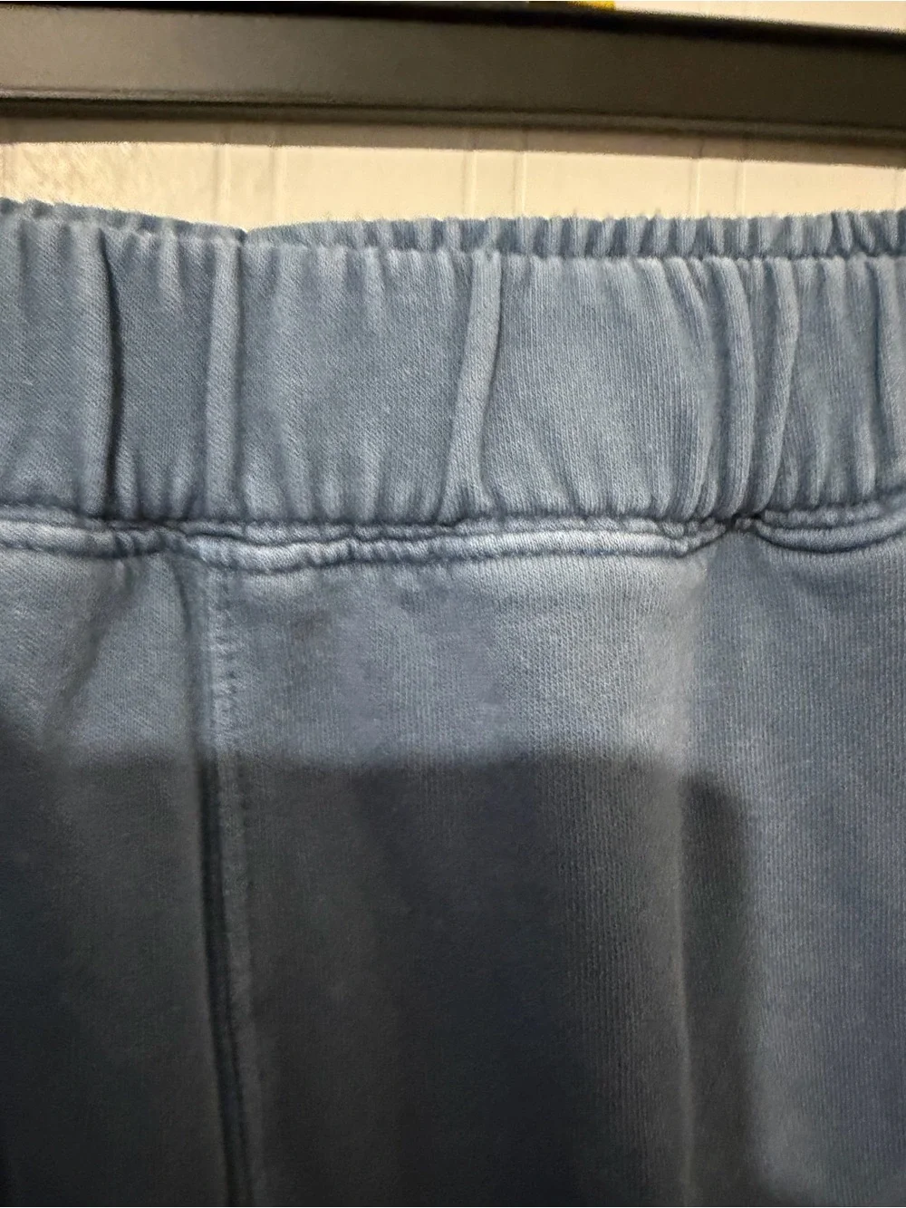 American Eagle Womens Barrel leg Casual Elastic-Waist Blue Pants XL